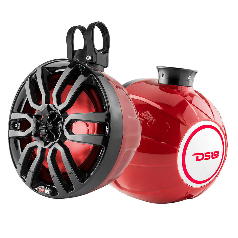 DS18 HYDRO 8 Compact Wakeboard Pod Tower wRGB Light 375W Red NXLPS8R